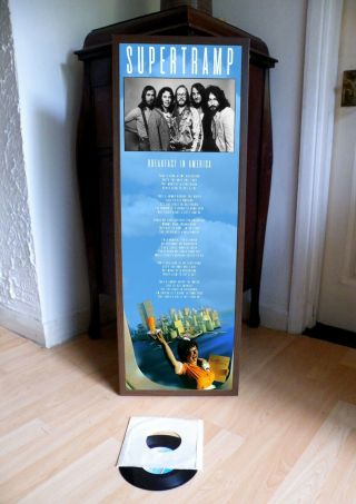 Supertramp Breakfast In America Promo Poster Lyric Sheet,  Eagles,  Rock,  Country