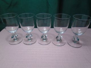 Bryce Aquarius Clear Wine Glass 4 5/8 " (5) 1950 - 66