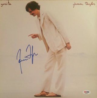 James Taylor Signed Autographed Gorilla Record Vinyl Album Psa/dna Proof