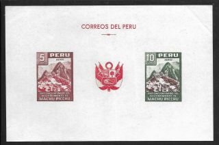 Peru Souvenir Sheet C171a (nh) From 1961 (2)