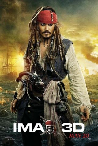 Pirates Of The Caribbean On Stranger Tides Movie Poster Ds Imax 27x40