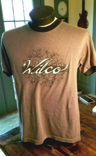 Wilco Summer 2005 Tour Band Shirt Gray Ringer Medium Jeff Tweedy Son Volt
