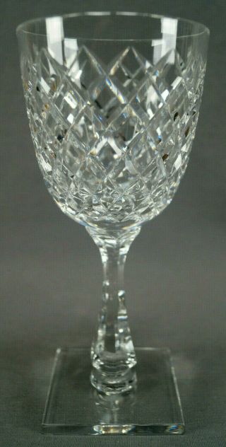 Set Of 4 Hawkes Delft Diamond Pattern Clear Cut Crystal 7 3/4 Inch Water Goblets
