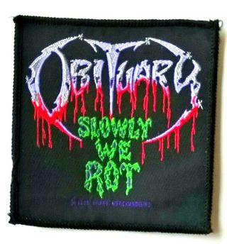 Obituary Slowly We Rot 1989 Rare Collectable Patch Metal Rock