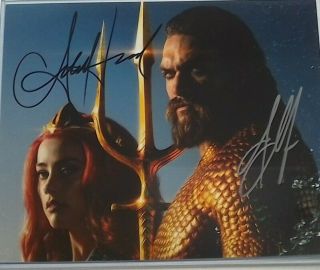 Jason Momoa & Amber Heard - Signed Autographed 8x10 Photo - Aquaman - W/coa