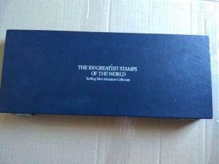 Sterling Silver Replicas Of " The 100 Greatest Stamps Of The World " Franklin