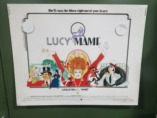 1974 Mame Half Sheet Poster Lucille Ball,  Beatrice Arthur Musical