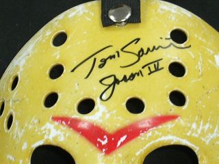 TOM SAVINI Signed Hockey Mask Jason Voorhees Friday the 13th Part 4 Autograph 2