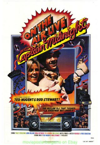 On The Air Live With Captain Midnight Movie Poster 27x41 Folded 1978