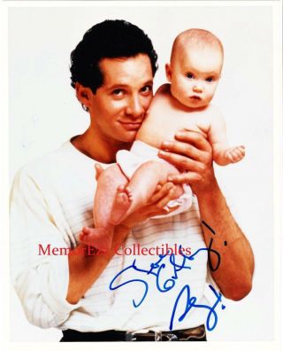Three Men & A Baby Steve Guttenberg Signed Autograph 8x10 Color Photo