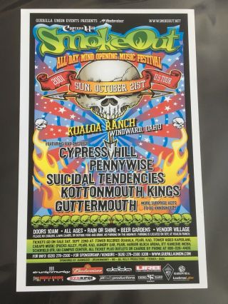 Cypress Hill Smokeout Hawaii Concert Poster