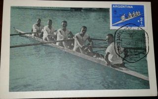 L) 1959 Argentina,  Sport,  Remo,  People,  Boat,  3rd Pan - American Sports Games,  Fd