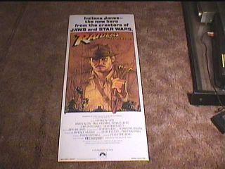 Raiders Of Lost Ark 1981 Rolled Insert 14x36 Movie Poster Harrison Ford