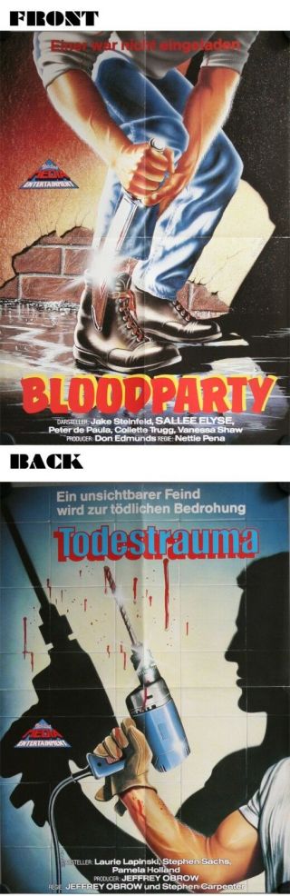 Home Sweet Home Bloodparty Plus German Video Movie Poster A2 Dorm That Dripped