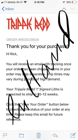 Trippie Redd SIGNED Autographed Litho “ ” 2019 RARE HOTTEST Ships NOW In Hand 3