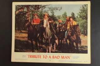 1956 Tribute To A Bad Man Movie Lobby Card James Cagney