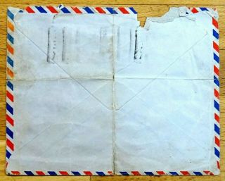 SINGAPORE KGVI 1953 Salvaged Mail COMET CRASH Cover,  Cachet/Slogan/CDS Cancels. 2