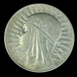 1933 - 10 Zlotych Jadwiga Poland - Silver - Au