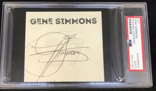 Gene Simmons Signed Cut Signature Psa/dna Autograph Kiss Guitar Rock & Roll Hof
