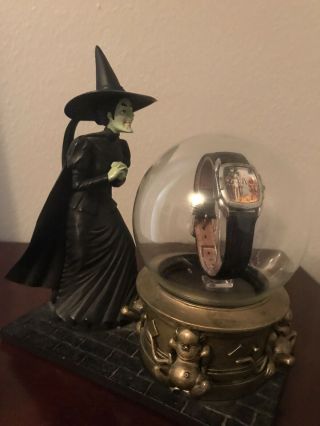 1998 Limited Edtn Wizard Of Oz Watch Wicked Witch Glass Globe Warner Bros