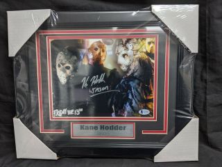 Kane Hodder Friday The 13th Jason Signed 8x10 Framed Autograph Beckett B