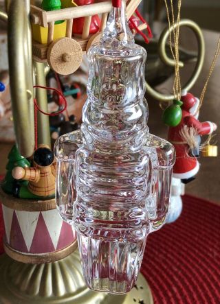 Rare Steuben Glass Nutcracker Toy Soldier Christmas Tree Ornament Crystal