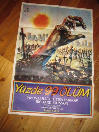 Turkish Movie 27x40 Dawn Of The Dead / Zombie 1978 Andrew Romero Poster