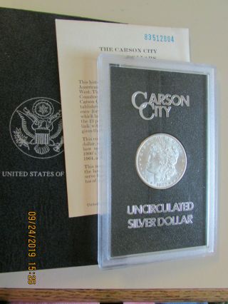 1883 Cc Morgan Silver Dollar Gsa Case