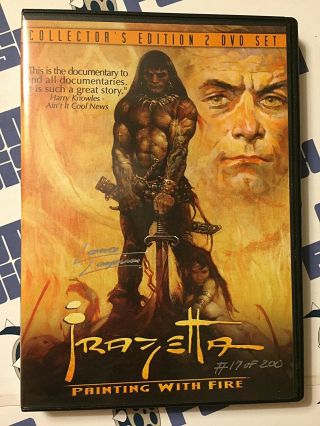 Frank Frazetta Painting With Fire Autographed By Director 17 Of 200 (2003)