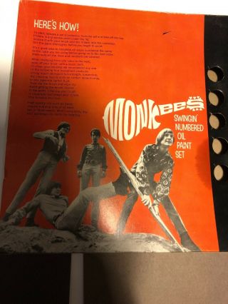 Orginal 1967 Raybert Prod.  Monkees Swinging Numbered Oil Paint Set
