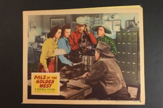 1951 Pals Of The Golden West Movie Lobby Card Roy Rogers