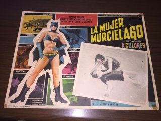 La Mujer Murcielago Bat Women Maura Monti Mexican Lobby Card 1968