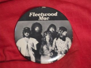 Fleetwood Mac 3 " Diameter Vintage Promo Photo Pin Button Badge Very Good Scarce