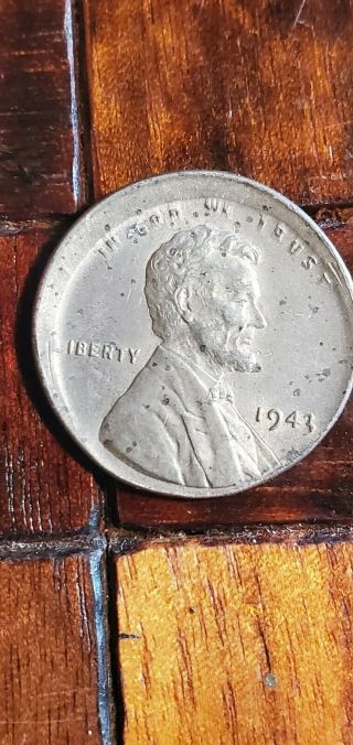 1943 (p) 10 Off Center Error Us Lincoln Steell Wheat Penny