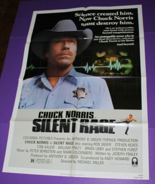 Silent Rage Movie Poster One Sheet Chuck Norris