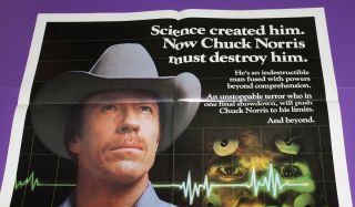 SILENT RAGE MOVIE POSTER ONE SHEET CHUCK NORRIS 2