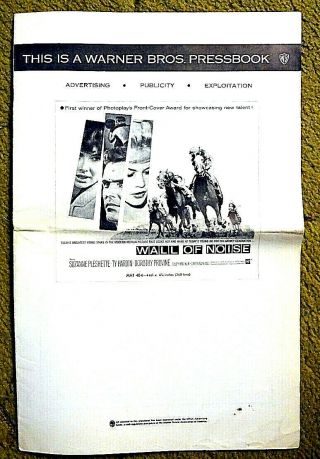 The Sport Of Kings Horse Racing - Uncut 1963 Pressbook 20 Pgs - " Wall Of Noise "