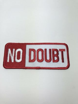 No Doubt Red/white Street Sign Logo Embroidered Iron On Patch (rock,  Music) Rare