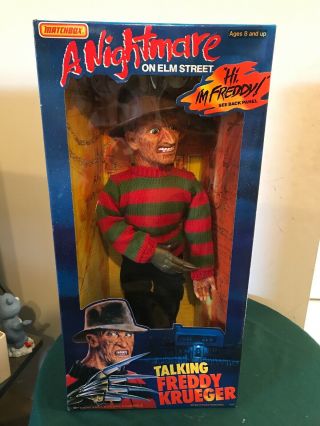 A Nightmare On Elm Street Talking Freddy Krueger Match Box 18” Doll