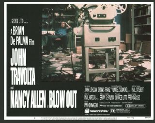 Blow Out Lobby Card Set Of 8 (vf, ) 1981 John Travolta Movie Poster Art 417