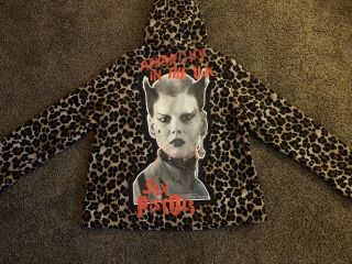 Sex Pistols Punk Rock Leopard Winter Coat Hoodie Patched