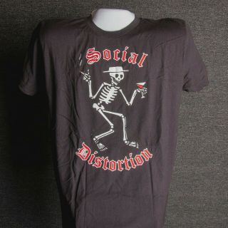 Officially Licensed Social Distortion Skelly Logo T - Shirt