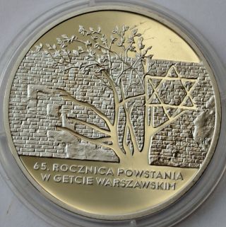 Poland,  20 Zlotych 2008,  65th Anniversary Warsaw Ghetto Uprising,  Silver Coin