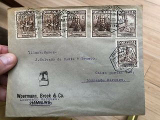51 Rare Portugal Colonial Mozambique Cover Lourenço Marques Unusual Stamps
