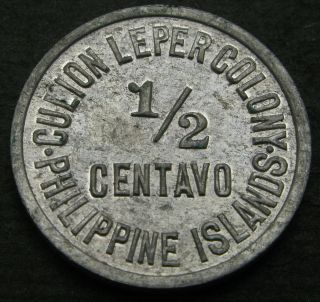 Philippines (culion Leper Colony) 1/2 Centavo 1913 - Aluminum - Xf/aunc - 1607