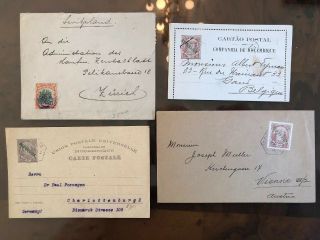 37 4 Rare Portugal Colonial Mozambique Postal Covers To European Destinations