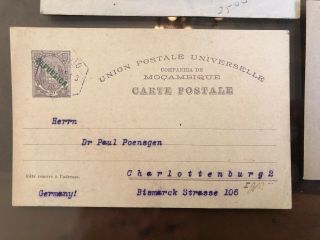 37 4 Rare Portugal Colonial Mozambique Postal Covers To EUROPEAN Destinations 3