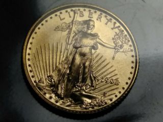 Liberty Gold Coin 1/10 Oz $5 Dollar Fine.  999 Gold Coin 1998 Us Gold Eagle