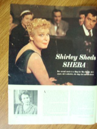 1954 Movie Article Ad Shirley Booth Shirley Sheds Shebra