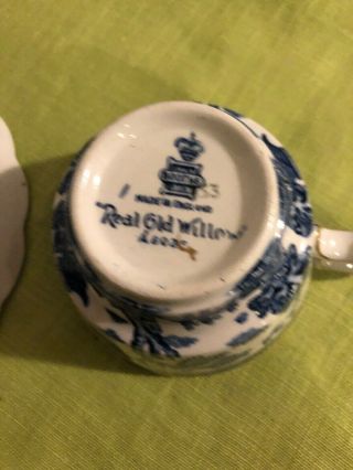 4 Cups& Saucers Booths Real Old Willow,  A8025 Made In England 3